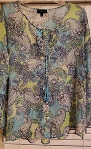 🔵🔴LAST CHANCE🔴🔵Boho paisley sheer blouse